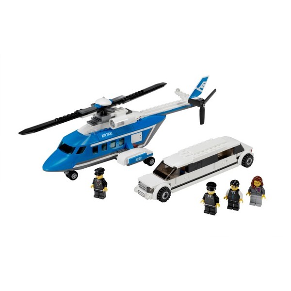 Helicopter and Limousine